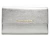 Kira Leather Clutch Silver Metallic view
