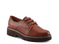 Hazelina Platform Oxford Camel Brown view