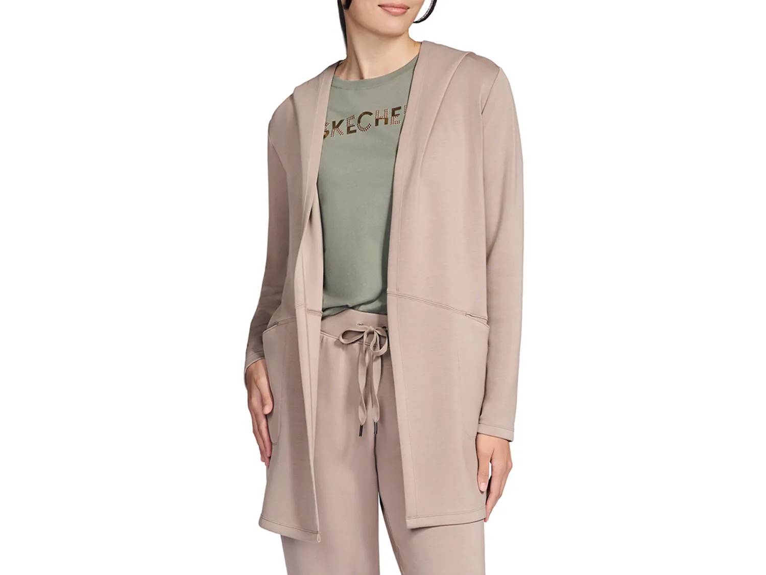 Featuring the women's Skechers SKECHLUXE ELEVATE Restful Women's Hoodie Cardigan