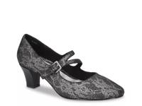 Meryl Mary Jane Pump Black/Silver Metallic Lace view