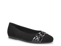 Kylie Ballet Flat Black Fabric view
