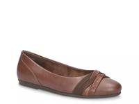 Kylie Ballet Flat Dark Tan Synthetic view