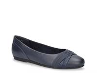 Kylie Ballet Flat Navy Synthetic view