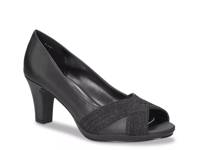 Lavish Platform Pump Black Satin view
