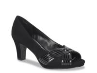 Lavish Platform Pump Black Faux Suede view