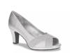 Lavish Platform Pump Silver Satin view