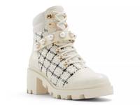 Mariette Bootie White Leather/Textile view