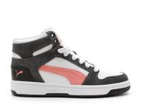 Rebound Layup High-Top Sneaker - Women's White/Black/Pink view