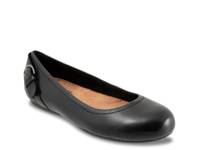 Sydney Ballet Flat Black Leather view