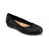 Sydney Ballet Flat Black Suede view