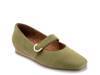 Valdivia Mary Jane Flat Olive Green Suede view
