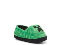 Minecraft Creeper Kids' Slippers Green view