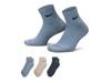 Everday Plus Cushion Women's Ankle Socks - 3 Pack Blue/Beige view