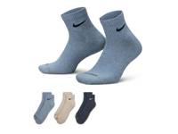 Everday Plus Cushion Women's Ankle Socks - 3 Pack Blue/Beige view