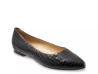 Estee Flat Black Croc Print view