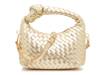 Woven Knotted Hobo Bag Gold Metallic view