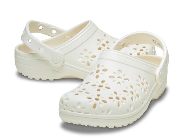 Crocs Floral Cut Out Clog - Women's - Free Shipping | DSW