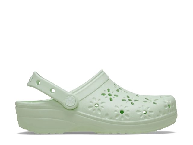 Floral Cut Out Clog - Women's