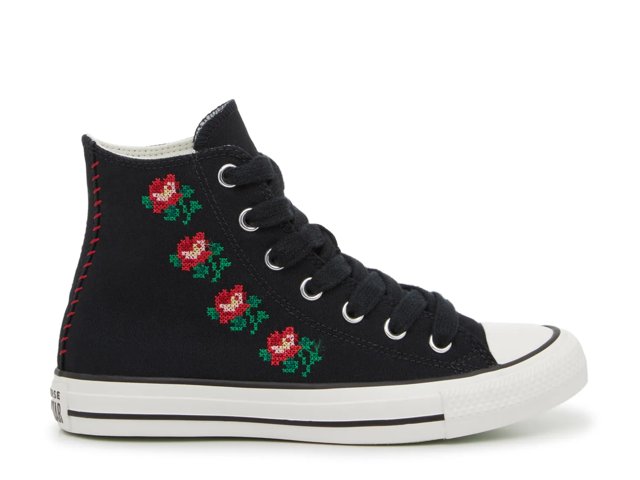 Converse Chuck Taylor All Star Floral HighTop Sneaker | Women's | Black | Size 5 | Sneakers