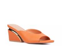 Carissa Wedge Mule Orange view