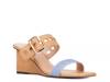 Lea Wedge Sandal Denim Blue/Tan view