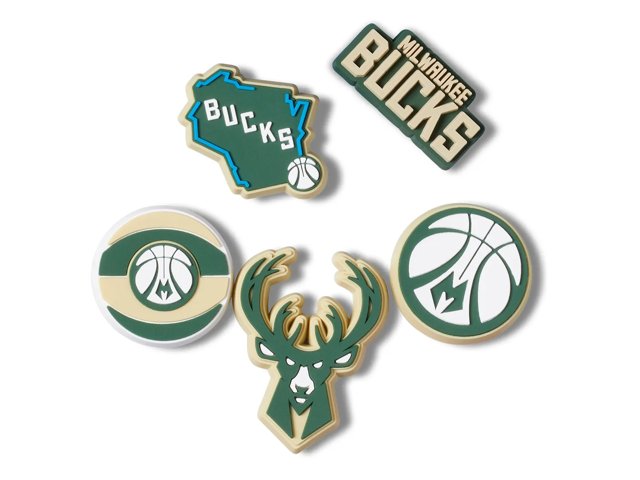 NBA Milwaukee Bucks Jibbitz Set - 5 Pack