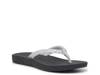 Cosmic Shore Flip Flop Silver Metallic Leopard Print view