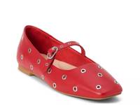 Mick Mary Jane Flat Red Leather view