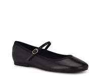 Ewind Mary Jane Flat Black Leather view