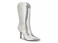 Grasy Boot Silver Metallic Faux Leather view