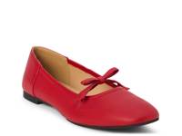 Missy Ballet Flat Red Leather view