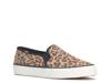Double Decker Slip-On Sneaker - Women's Brown Leopard Print Suede view