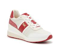 Mabel Wedge Sneaker - Women's Off White/Red view
