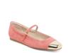 Reyes Toe Cap Ballet Flat Coral Suede view
