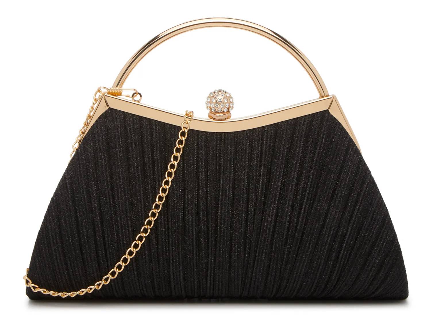 Glitter Pleated Satchel