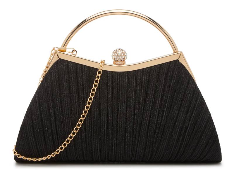 Glitter Pleated Satchel