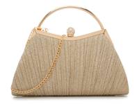Glitter Pleated Satchel Champagne Metallic view