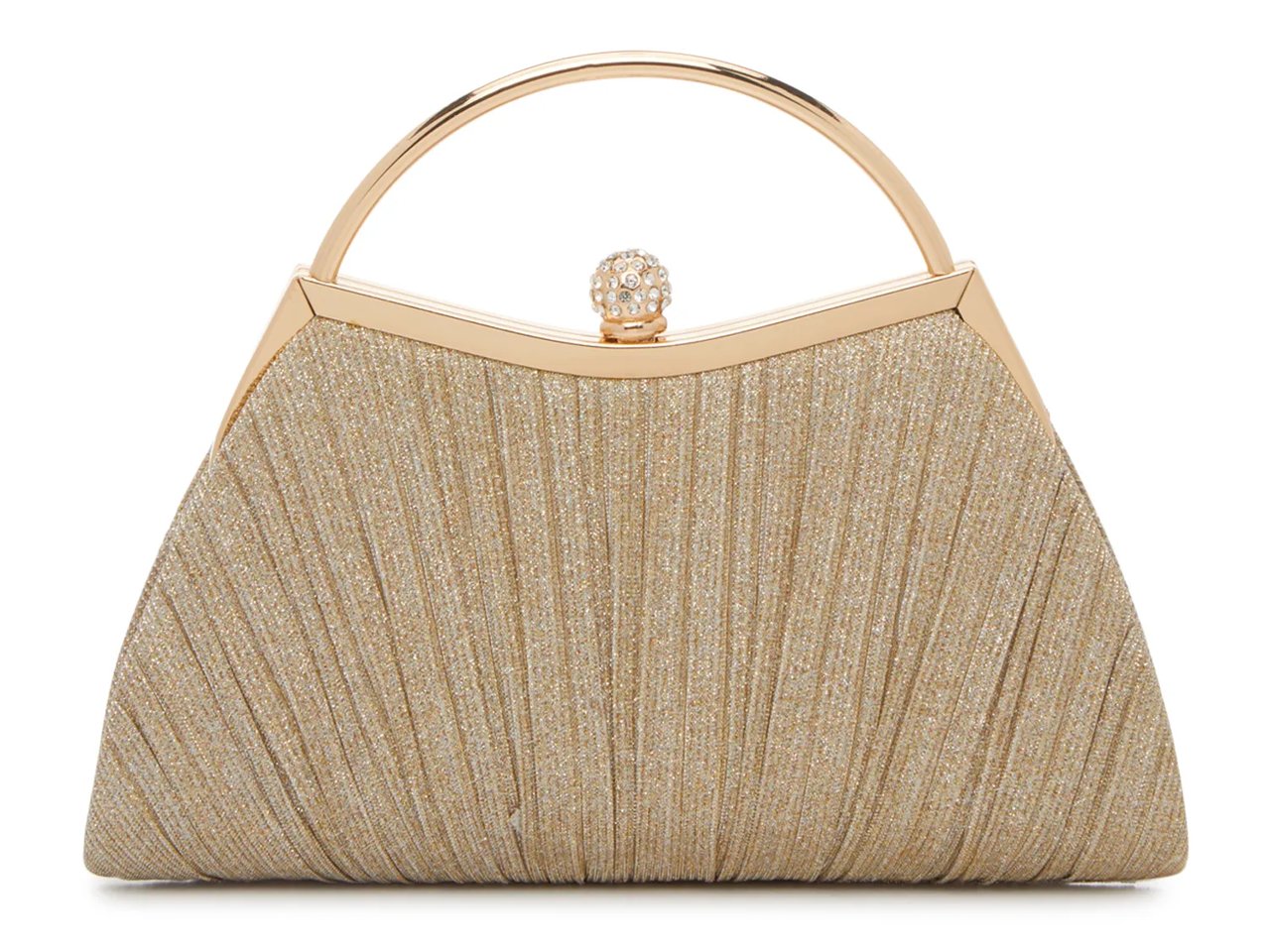Glitter Pleated Satchel