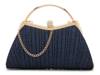 Glitter Pleated Satchel Navy view