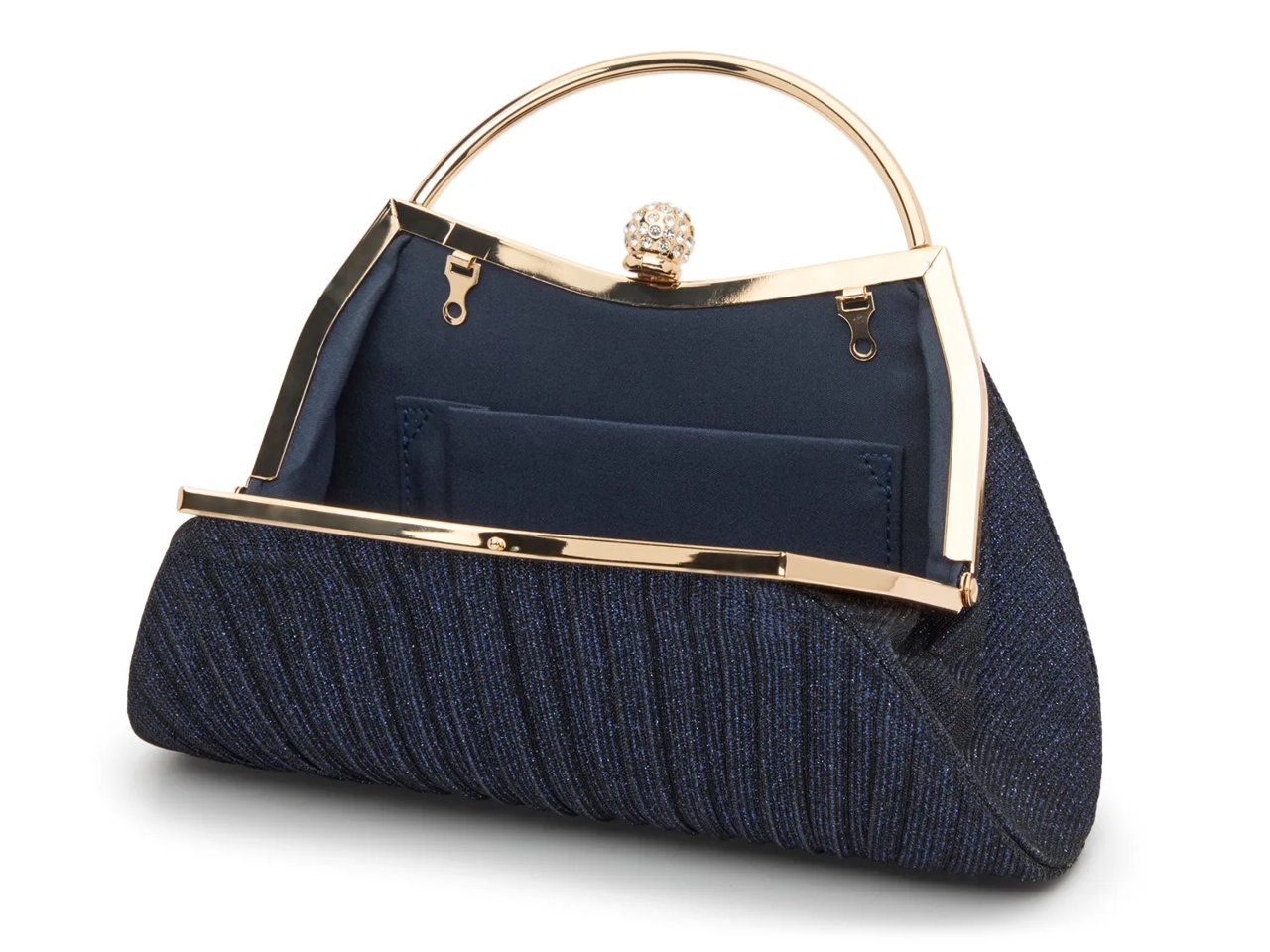 Glitter Pleated Satchel