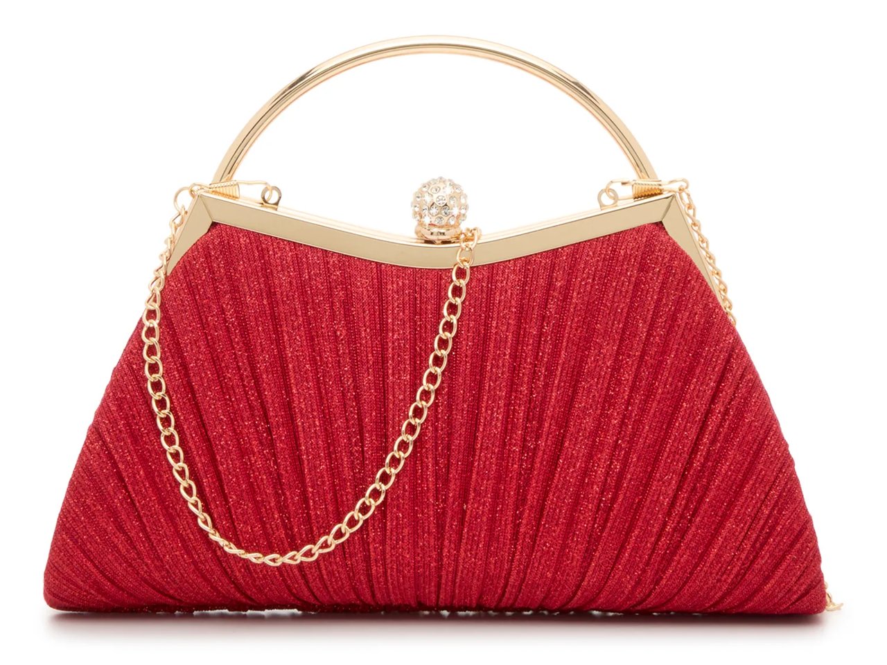 Glitter Pleated Satchel