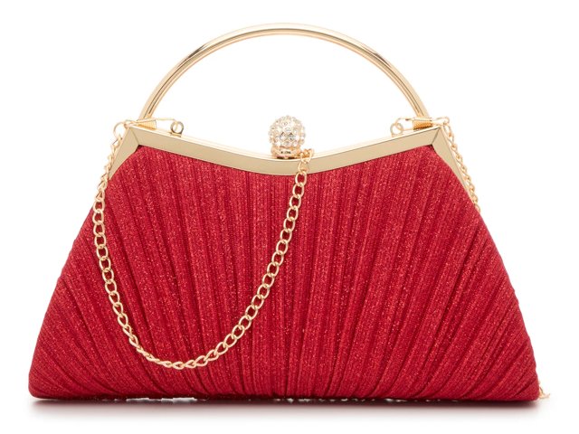 Glitter Pleated Satchel