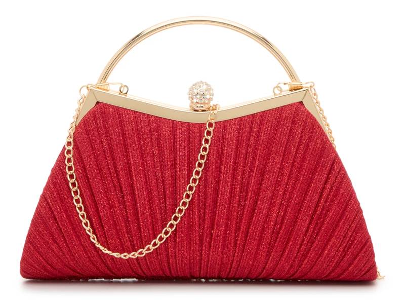 Glitter Pleated Satchel