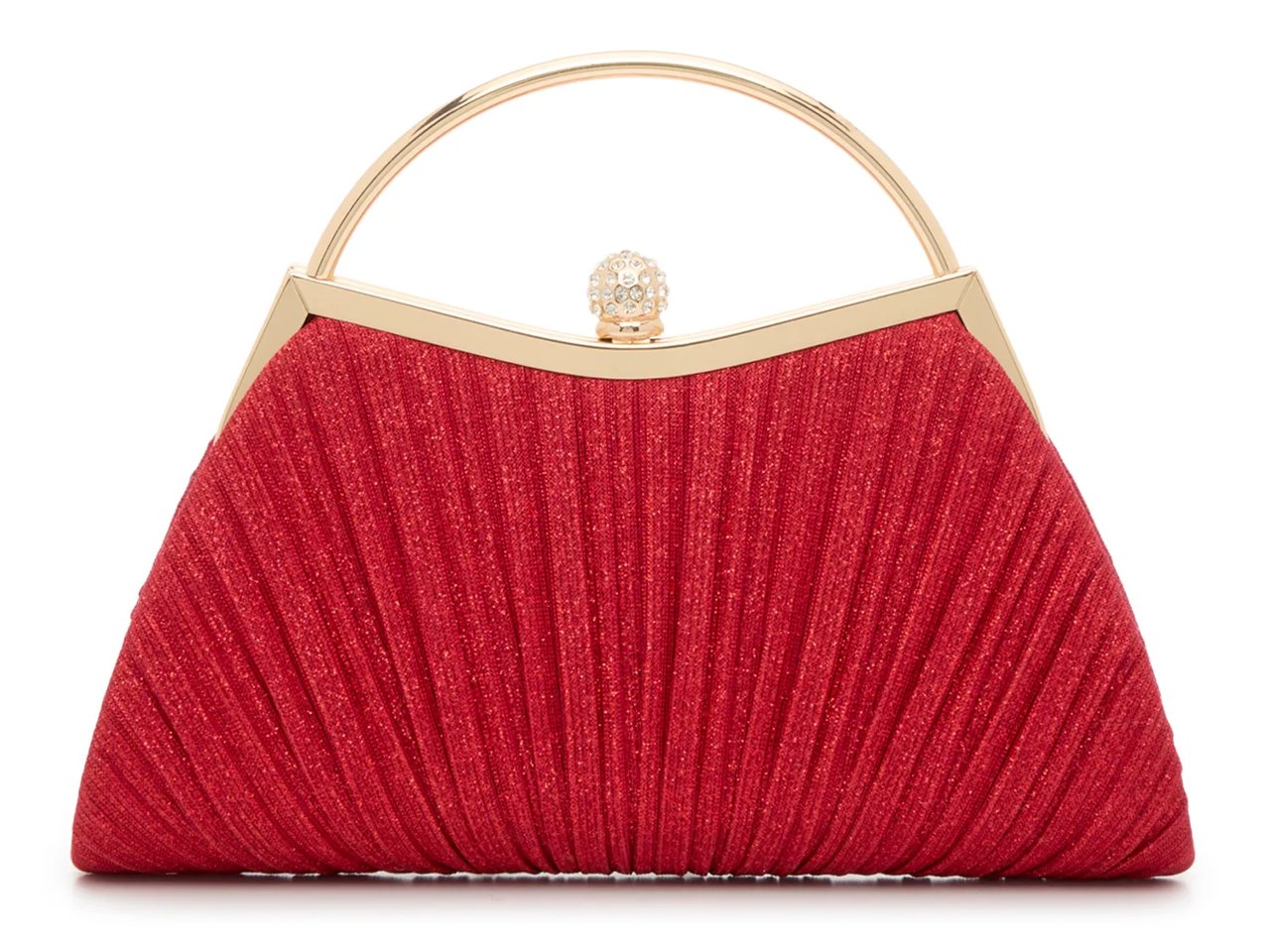 Glitter Pleated Satchel