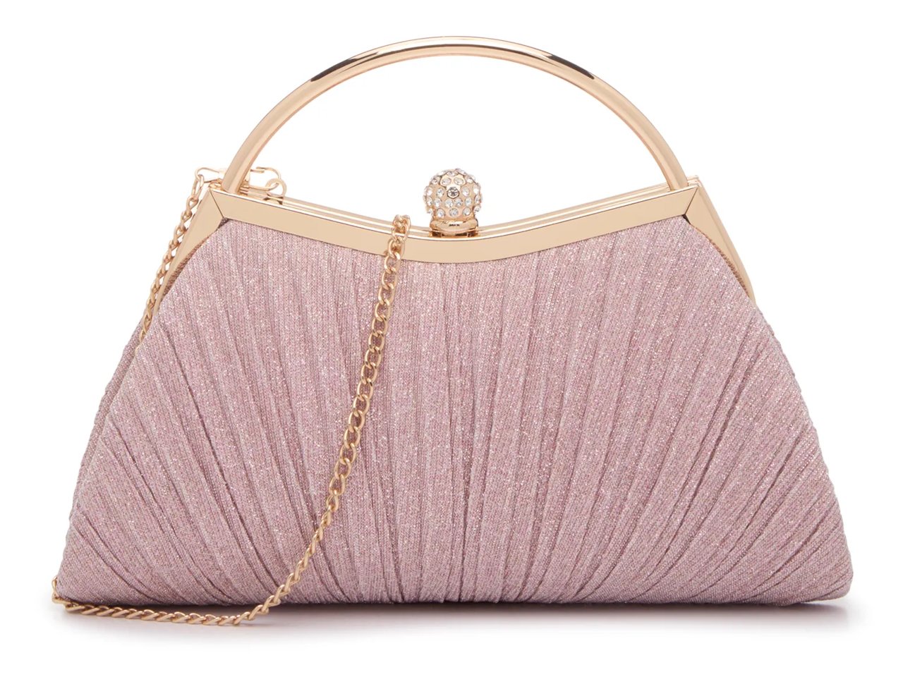 Glitter Pleated Satchel