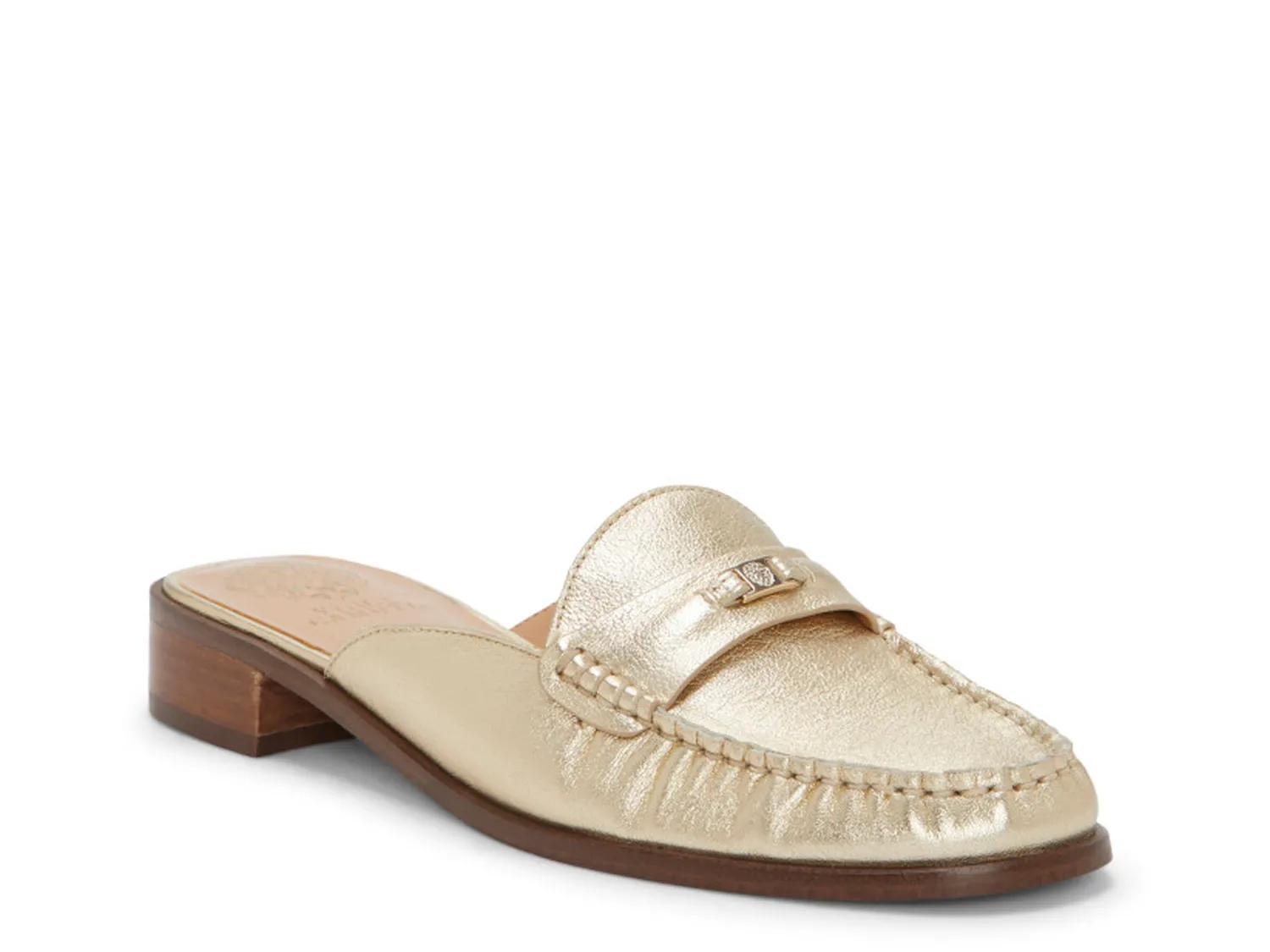 Vince Camuto Cobby Mule | Women's | Gold Leather | Size 7.5 | Loafers