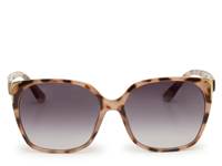 Tyra Oversized Sunglasses Beige/Dark Brown Tortoise Shell view
