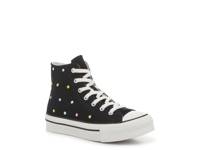 Chuck Taylor All Star Lift High-Top Sneaker - Kids' Navy/Multicolor Polka Dot view