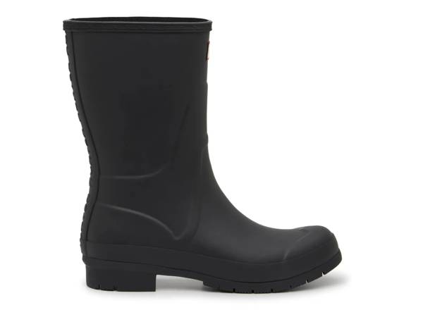 Featuring a black rainboot from HUNTER.