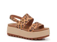 Water Vista Higher Platform Sandal Brown Leopard Print view